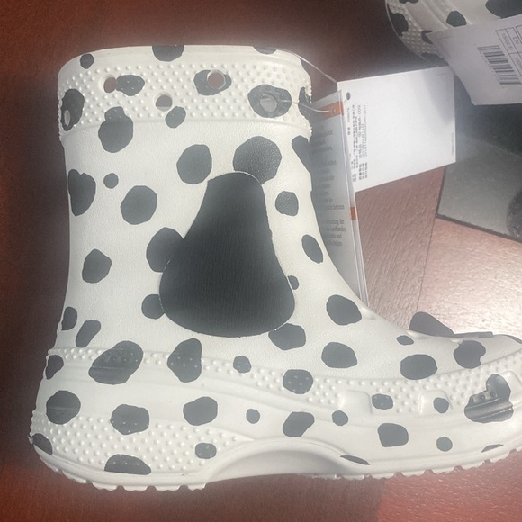 🆕 CROCS Kids CLASSIC “I AM DALMATIAN” Rain Boot TODDLER C 8 & C10⚫️⚪️ Unisex - Picture 10 of 12